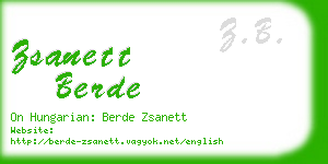 zsanett berde business card